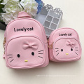 mochilas meninas para mãe e filhas famílias dia bonito padrão gato saco para a escola